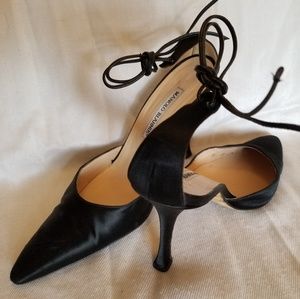 Satin Manolo Blahnik heels